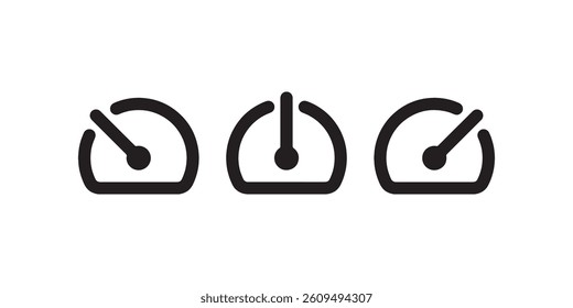Speedometer icons showing performance levels Vector