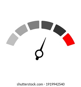 Speedometer icon.Speed metering icon vector illustration isolated on white background