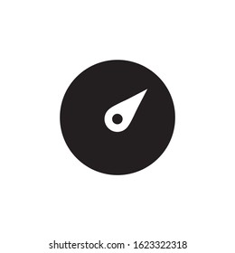 Speedometer and indicator icon. Performance measurement symbol illustration