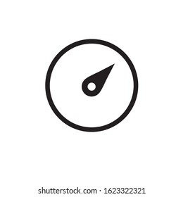 Speedometer and indicator icon. Performance measurement symbol illustration