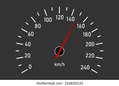 Speedometer einzeln auf schwarzem Hintergrund