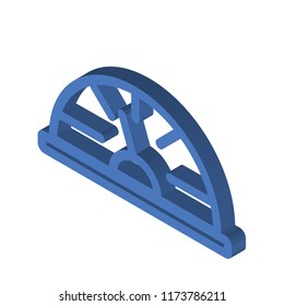 Speedometer isometric left top view 3D icon