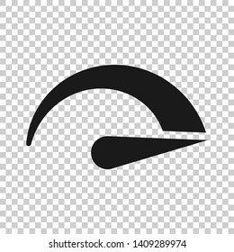 Speedometer level sign icon in transparent style. Accelerate vector illustration on isolated background. Motion tachometer business concept.