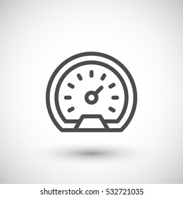 Speedometer Line Icon