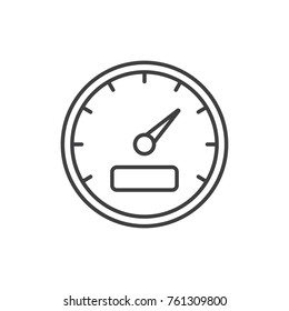 Speedometer Line Icon.