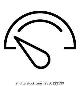 Speedometer line icon. Dashboard vector illustration isolated on white. Speed indicator outline style designed for and app.