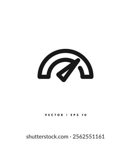 Speedometer Line Icon. Editable Stroke