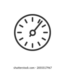 Speedometer line icon in trendy style. Stroke vector pictogram isolated on a white background. Speedometer premium outline icons.