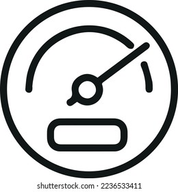 Icono de línea del velocímetro en estilo de moda. Pictograma vectorial de trazo aislado sobre un fondo blanco. Iconos de contorno premium del velocímetro.