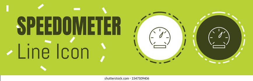 Speedometer Line icon. Useful Graphic elements for All Kinds of Designing Work.