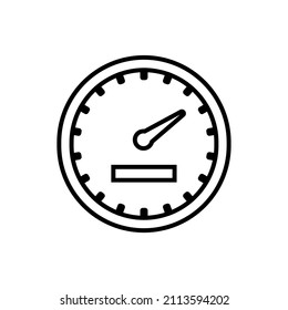 Speedometer line icon, vector outline logo isolated on white background