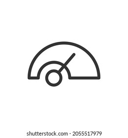 Speedometer line icon. Web symbol for web and apps. Sign design in outline style. Speedometer stroke object.
