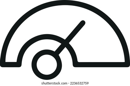Icono de línea del velocímetro. Símbolo web para web y aplicaciones. Diseño de firma en el estilo de contorno. Objeto de trazo del velocímetro.