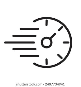 Speedometer line shapes, line art  vector illustration