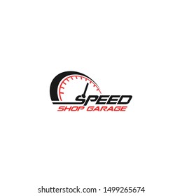 Speedometer logo for automotive workshop garage