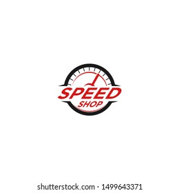 Speedometer logo for automotive workshop garage