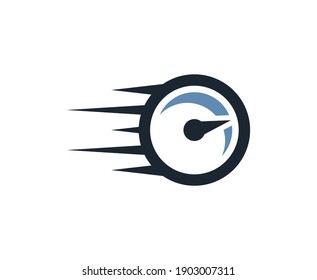 Speedometer logo car icon speed vector 