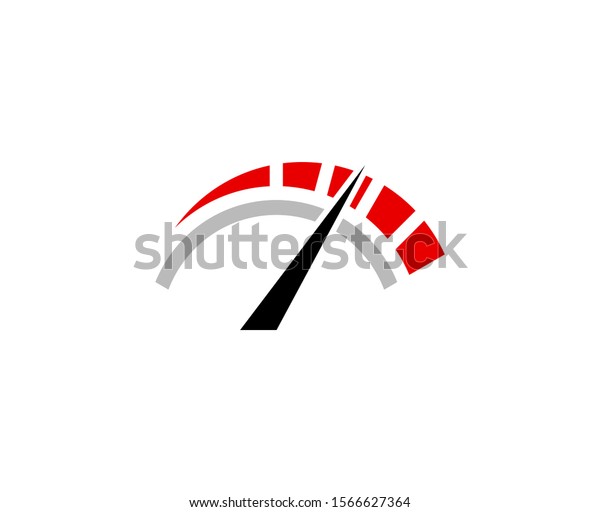 Speedometer logo cat vector icon\
