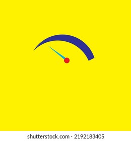 Speedometer logo or clip art or flat logo or minimalist logo