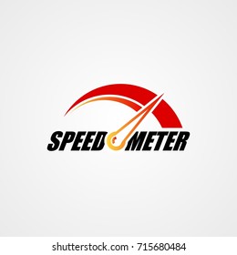 speedometer logo design vector icon template