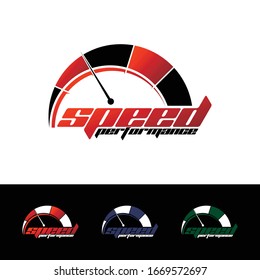 Speedometer logo design vector. simple logo for racing