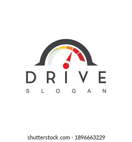 Speedometer logo fast icon design vector