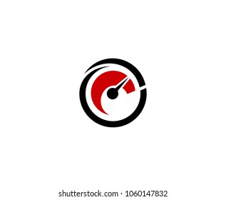 Speedometer Logo Icon 