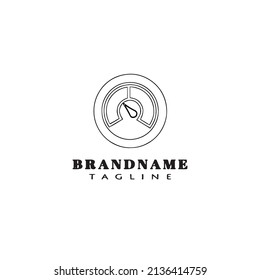 speedometer logo icon design template modern vector illustration