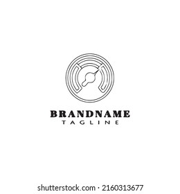 speedometer logo icon design template modern vector illustration