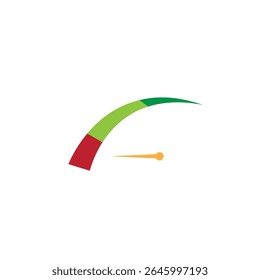 speedometer  logo icon illustration flat