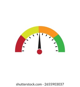 speedometer  logo icon illustration flat