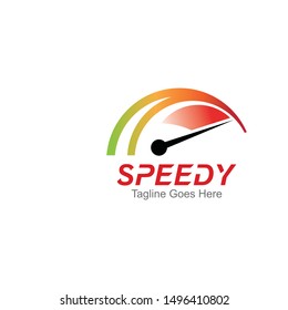 Speedometer Logo or icon template design, emblem, creative symbol vector