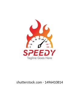 Speedometer Logo or icon template design, emblem, creative symbol vector