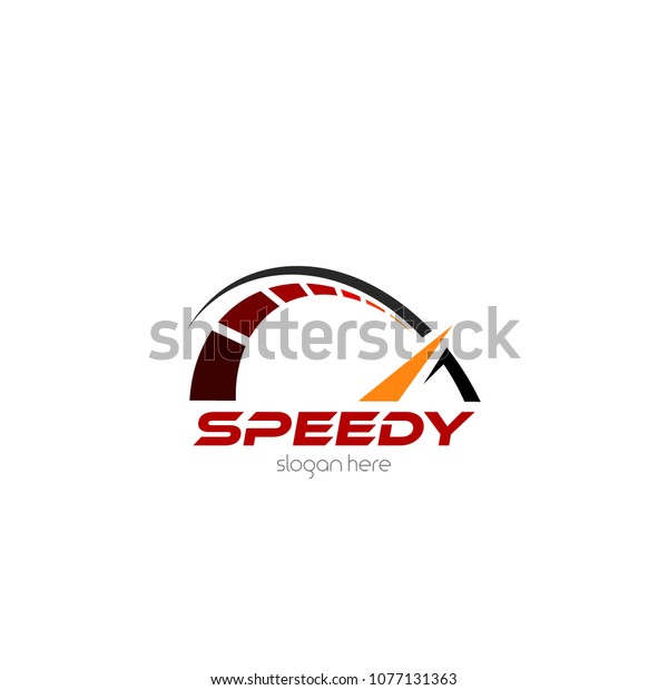 Speedometer Logo Icon Template Design. Speed\
Vector\
Illustration