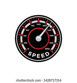 Speedometer logo icon vector illustration