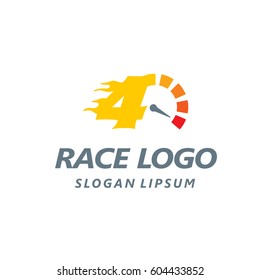 Speedometer logo icon vector illustration eps10. Isolated badge flat design for website or app - stock graphics.

