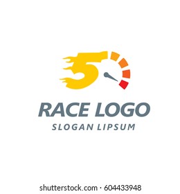 Speedometer logo icon vector illustration eps10. Isolated badge flat design for website or app - stock graphics.

