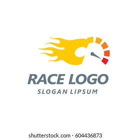 Speedometer logo icon vector illustration eps10. Isolated badge flat design for website or app - stock graphics.
