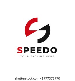 Speedometer logo letter s vector icon illustration