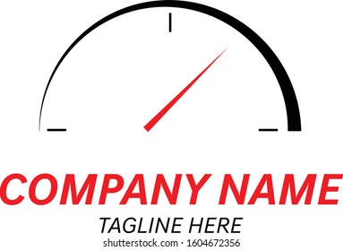 speedometer logo racing red black lineart