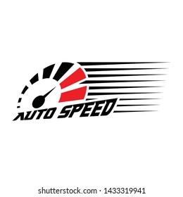 speedometer logo template design vector illustration