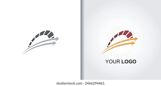 speedometer logo template vector set