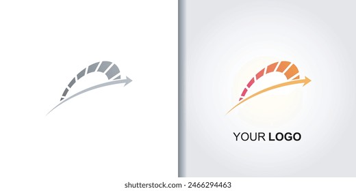 speedometer logo template vector set