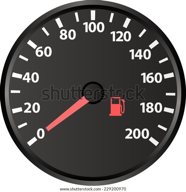 speedometer with the low\
fuel indicator 