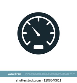 speedometer measurement icon vector logo template
