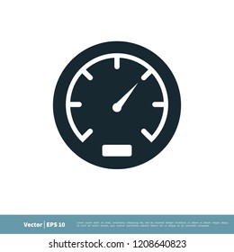speedometer measurement icon vector logo template