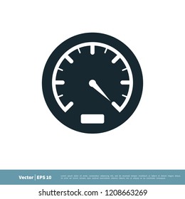 speedometer measurement icon vector logo template