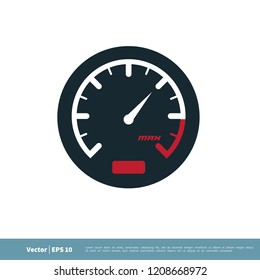 speedometer measurement icon vector logo element