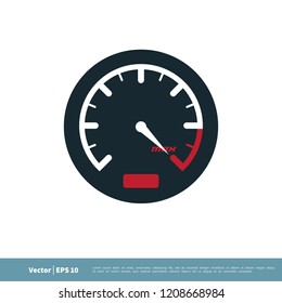 speedometer measurement icon vector logo element