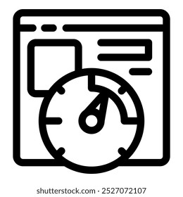 Speedometer is measuring the loading speed of a website, showing its performance optimization